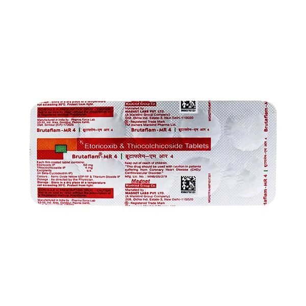 Brutaflam-MR 4 Tablet - 1 Strip