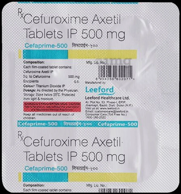Cefaprime 500 Tablet - 1 Strip