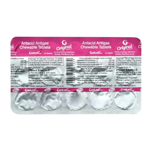 Gelusil Mps Chewable Tablet  - 1 Strip