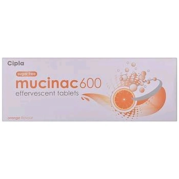 Mucinac 600 Effervescent Tablet  - 1 Strip