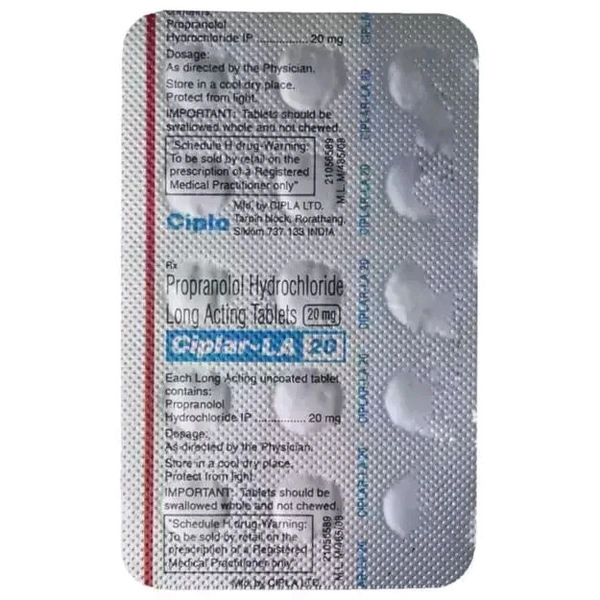 Ciplar-LA 20 Tablet - 1 Strip
