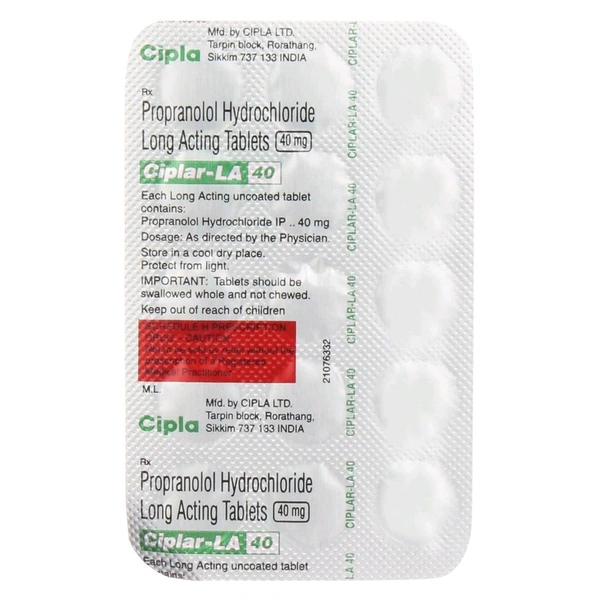 Ciplar-LA 40 Tablet - 1 Strip