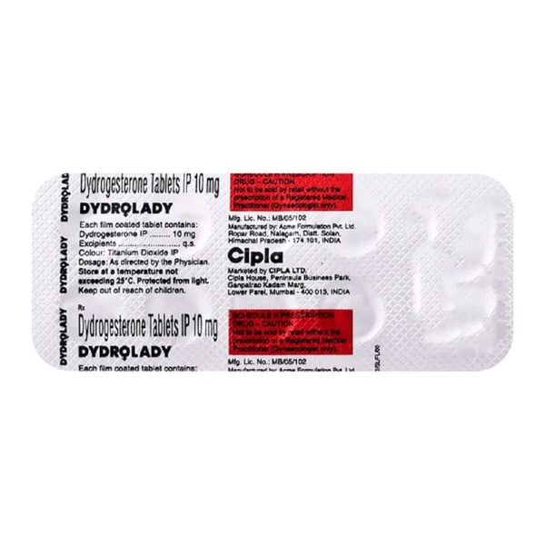 Dydrolady 10mg Tablet - 1 Strip