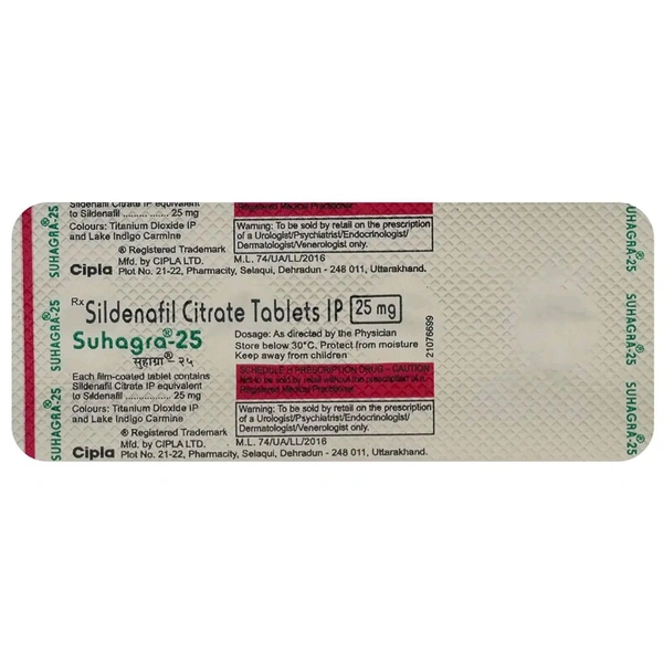 Suhagra 25 Tablet - 1 Strip