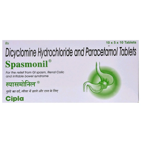 Spasmonil 20mg/325mg Tablet - 1 Strip