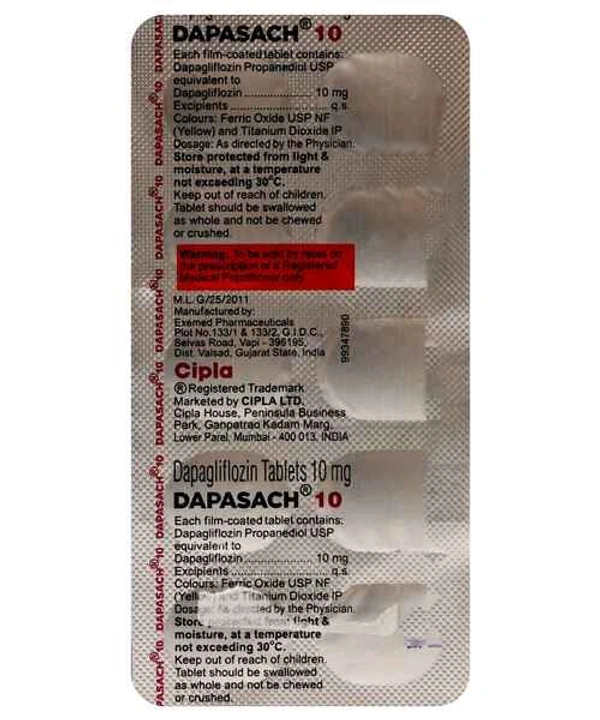 Dapasach 10mg Tablet - 1 Strip