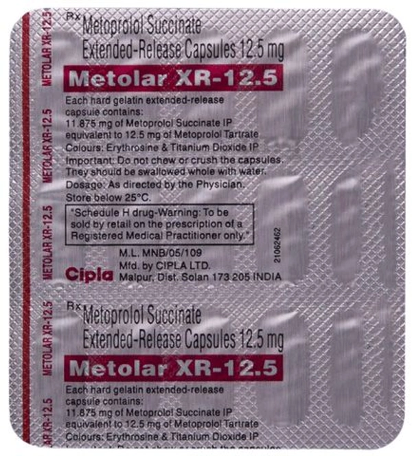 Metolar XR 12.5 Capsule - 1 Strip