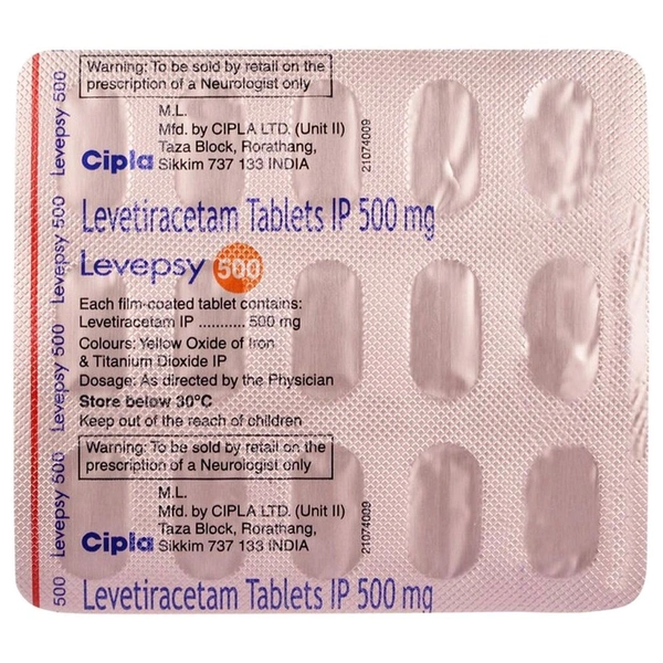 Levepsy 500 Tablet - 1 Strip