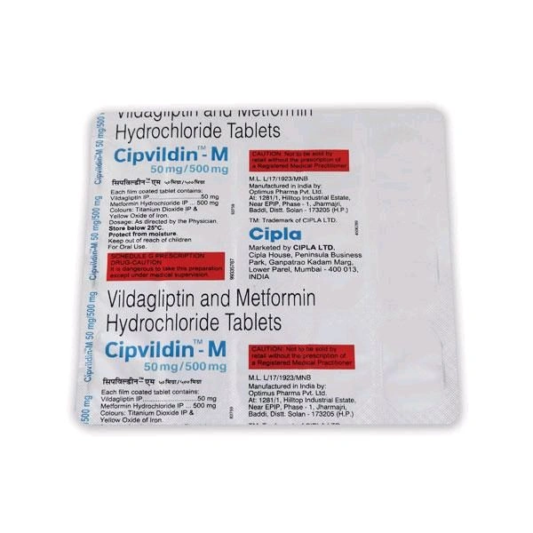 Cipvildin M 500mg/50mg Tablet - 1 Strip