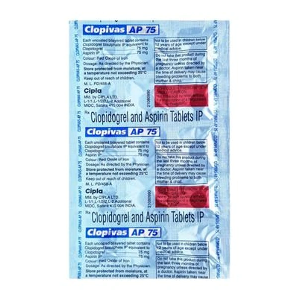 Clopivas AP 75 Tablet - 1 Strip