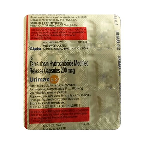 Urimax 0.2 Capsule MR - 1 Strip