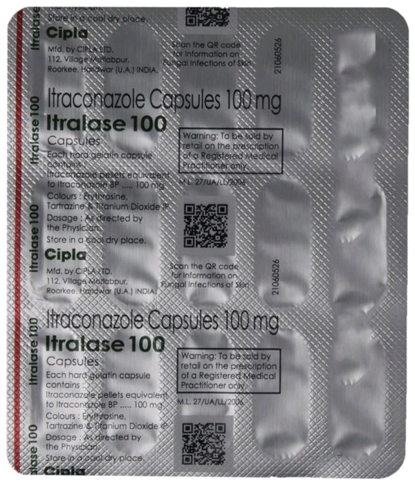 Itralase 100 Capsule - 1 Strip