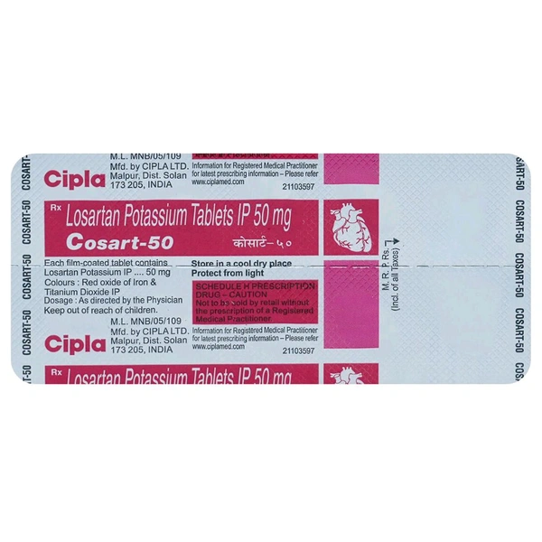 Cosart 50 Tablet - 1 Strip