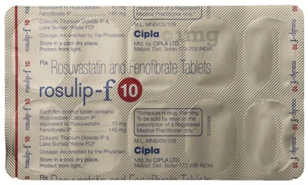 Rosulip-F 10 Tablet - 1 Strip