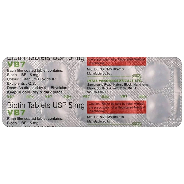 VB7 Hair Tablet  - 1 Strip