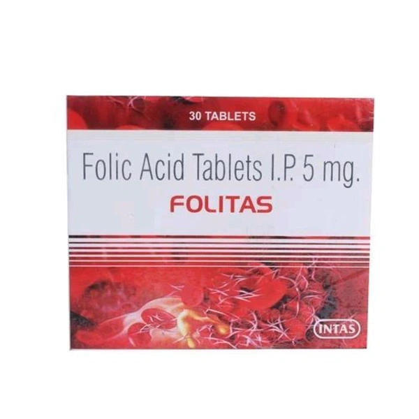 Folitas Folic Acid 5mg Tablet - 1 Strip