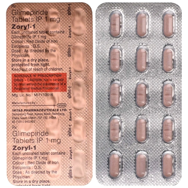 Zoryl 1 Tablet - 1 Strip