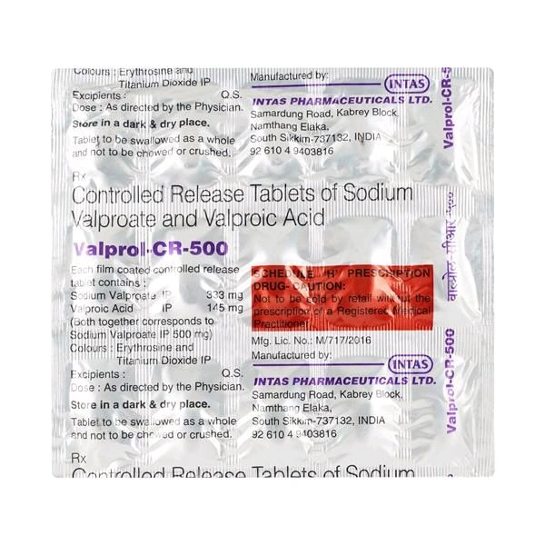 Valprol  CR 500 Tablet - 1 Strip