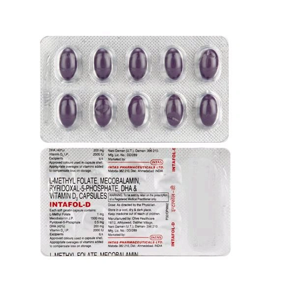 Intafol D Soft Gelatin Capsule - 1 Strip