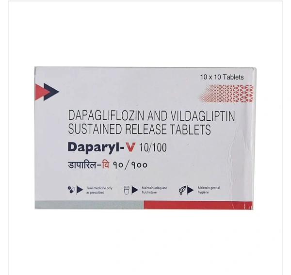 Daparyl V 10mg/100mg Tablet - 1 Strip