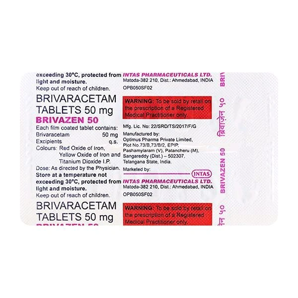 Brivazen 50 Tablet - 1 Strip