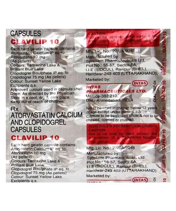 Clavilip 10 Capsule - 1 Strip