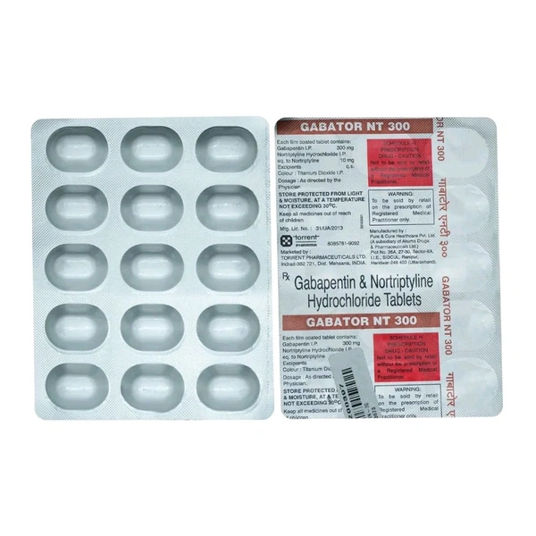 Gabapin NT 300mg/10mg Tablet - 1 Strip