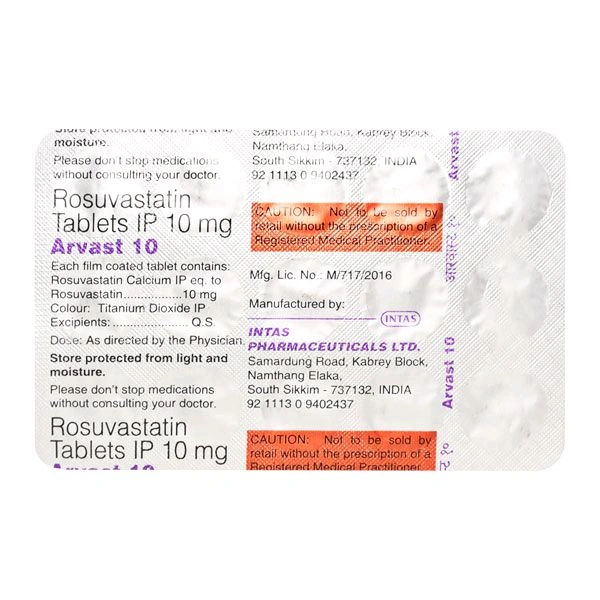 ARvasT 10 Tablet - 1 Strip