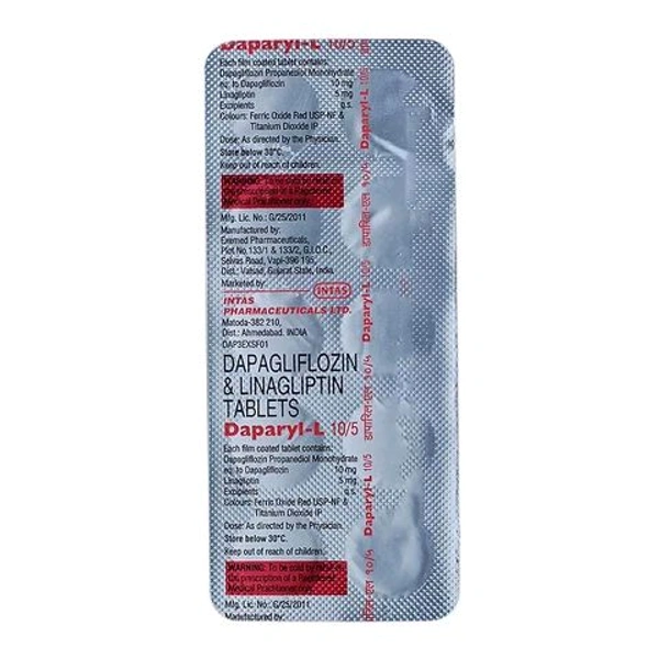 Daparyl L 10/5 Tablet - 1 Strip