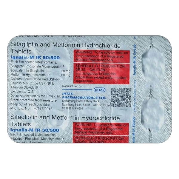 Ignalis-M 50/500 Tablet - 1 Strip