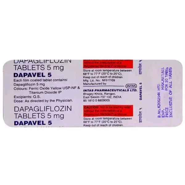 Dapavel-L 10/5 Tablet - 1 Strip