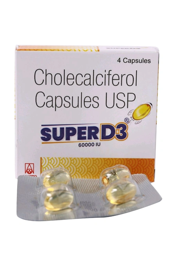 Super D3 60000IU Capsule - 1 Strip