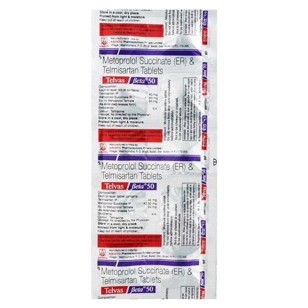 Telvas Beta 50 Tablet  - 1 Strip