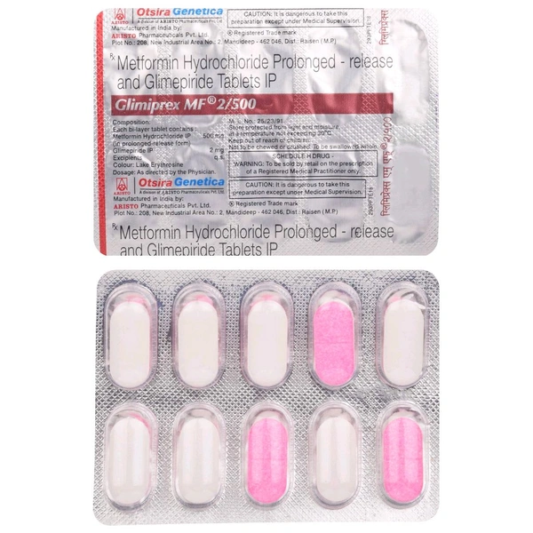 Glimiprex MF 2/500 Tablet - 1 Strip