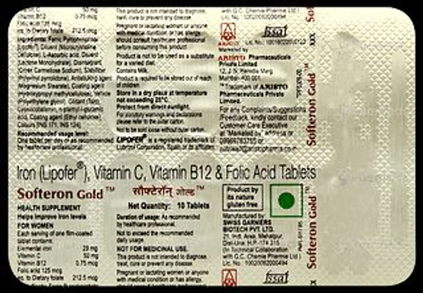 New Softeron Gold Tablet - 1 Strip