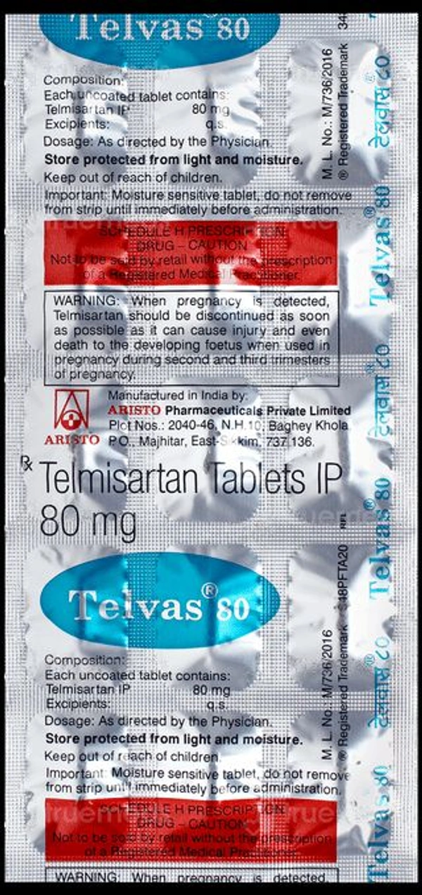 Telvas 80 Tablet - 1 Strip