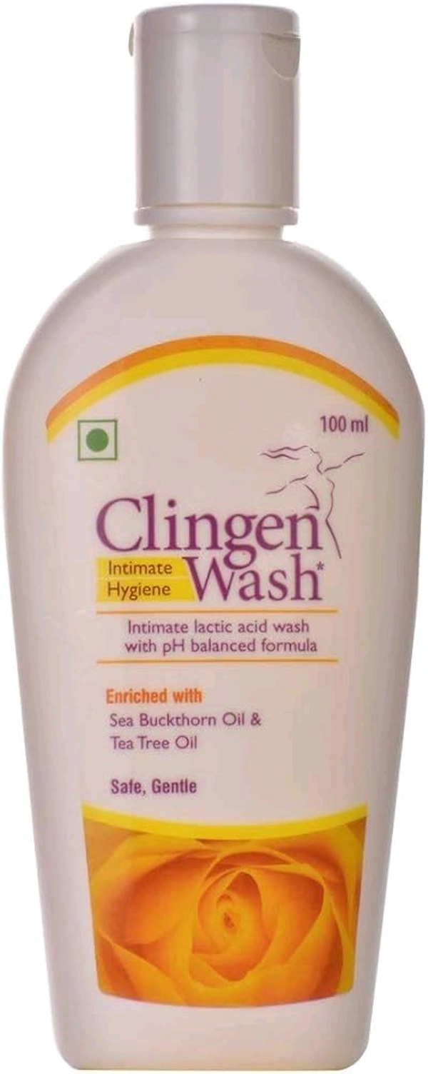 Clingen Women Intimate Hygiene Lactic Acid Wash  - 1 Bottle
