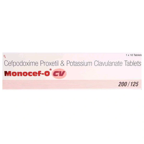 Monocef-O CV 200/125 Tablet - 1 Strip