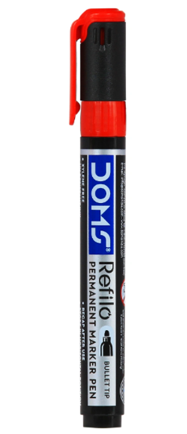 DOMS Refilo Permanent Marker - Red