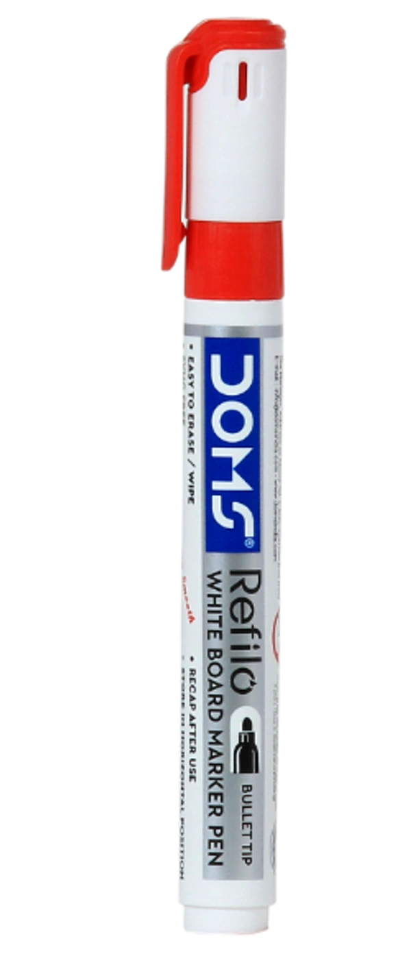 DOMS Refilo White Board Marker - Red