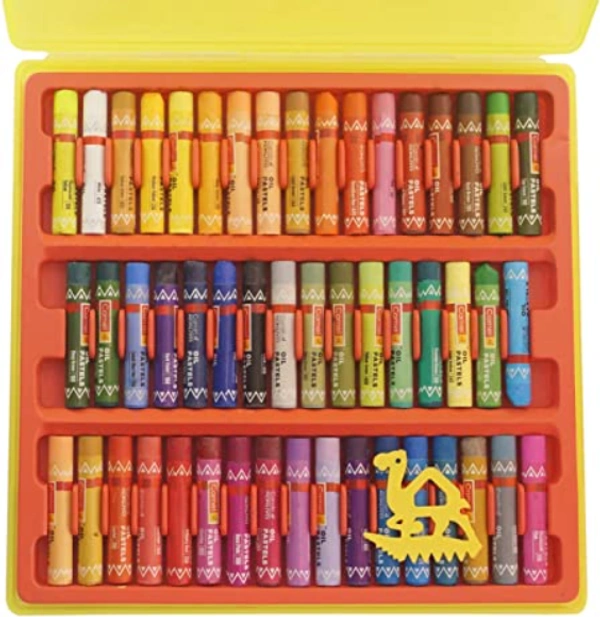 Camel Oil Pastel with Reusable Plastic Box - 50 Shades