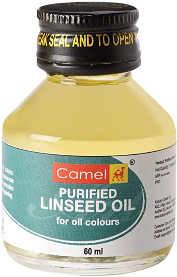 Camel Purified Linseed Oil - 60ml Bottle