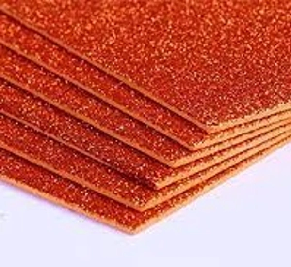 A4 Glitter Foam Sheet - Orange