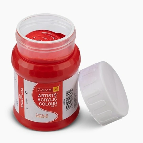 Camlin Artist Acrylic Colour 500 ml - Scarlet Lake