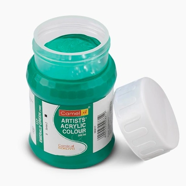 Camlin Artist Acrylic Colour 500 ml - Emerald Green