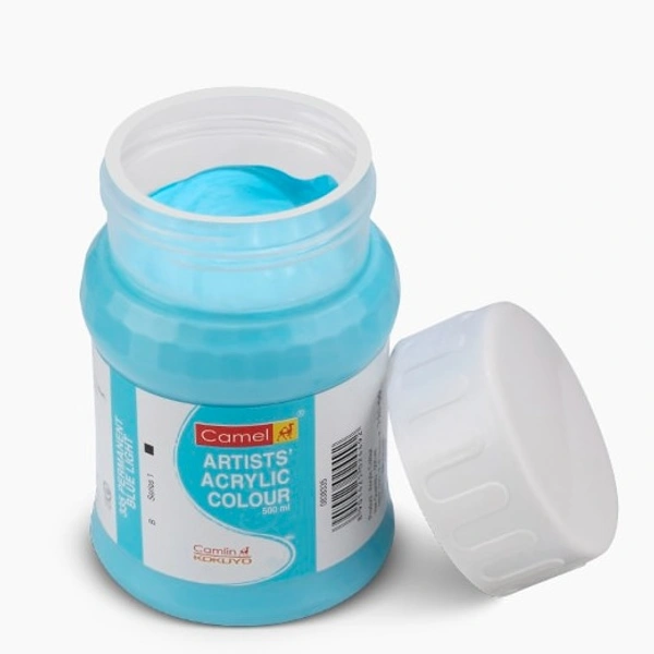 Camlin Artist Acrylic Colour 500 ml - Permanent Blue Light