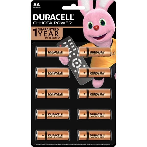 Duracell Chhota Power Alkaline Battery AA - Pack of 10.