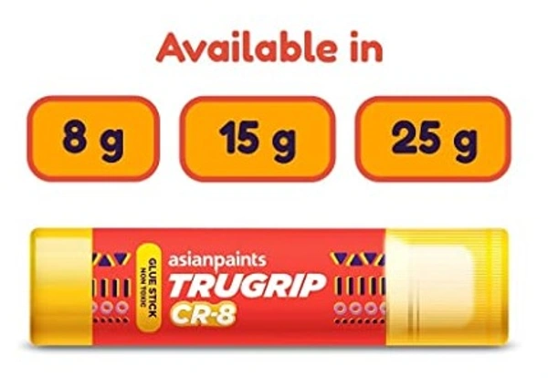 Asian Paint TruGrip CR-8 Non Toxic Glue Stick - 15gm.