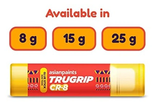 Asian Paint TruGrip CR-8 Non Toxic Glue Stick - 8gm.