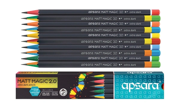 Apsara Matt Magic 2.0 Extra Dark Pencils